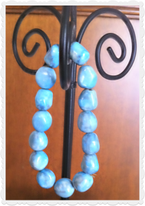 Blue beeded bracelet