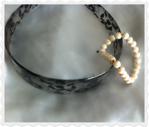 Lace headband and pearl bracelet